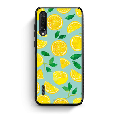 Xiaomi Mi A3 Lemons θήκη από τη Smartfits με σχέδιο στο πίσω μέρος και μαύρο περίβλημα | Smartphone case with colorful back and black bezels by Smartfits