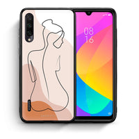 Thumbnail for Θήκη Xiaomi Mi A3 LineArt Woman από τη Smartfits με σχέδιο στο πίσω μέρος και μαύρο περίβλημα | Xiaomi Mi A3 LineArt Woman case with colorful back and black bezels