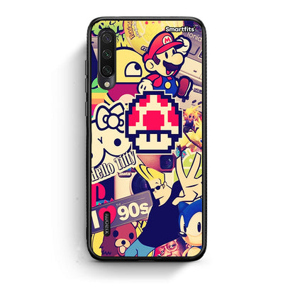 Xiaomi Mi A3 Love The 90s θήκη από τη Smartfits με σχέδιο στο πίσω μέρος και μαύρο περίβλημα | Smartphone case with colorful back and black bezels by Smartfits