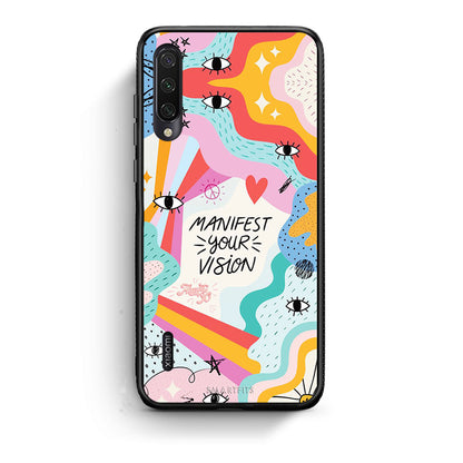 Xiaomi Mi A3 Manifest Your Vision θήκη από τη Smartfits με σχέδιο στο πίσω μέρος και μαύρο περίβλημα | Smartphone case with colorful back and black bezels by Smartfits