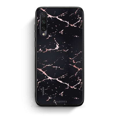 4 - Xiaomi Mi A3  Black Rosegold Marble case, cover, bumper