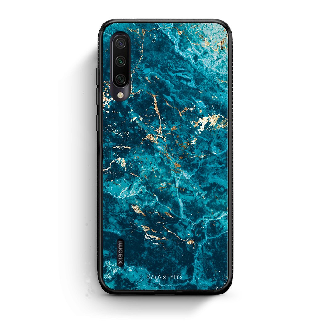 Xiaomi Mi A3 Marble Blue θήκη από τη Smartfits με σχέδιο στο πίσω μέρος και μαύρο περίβλημα | Smartphone case with colorful back and black bezels by Smartfits