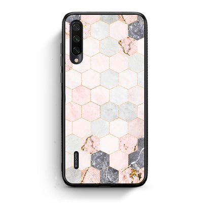 4 - Xiaomi Mi A3 Hexagon Pink Marble case, cover, bumper