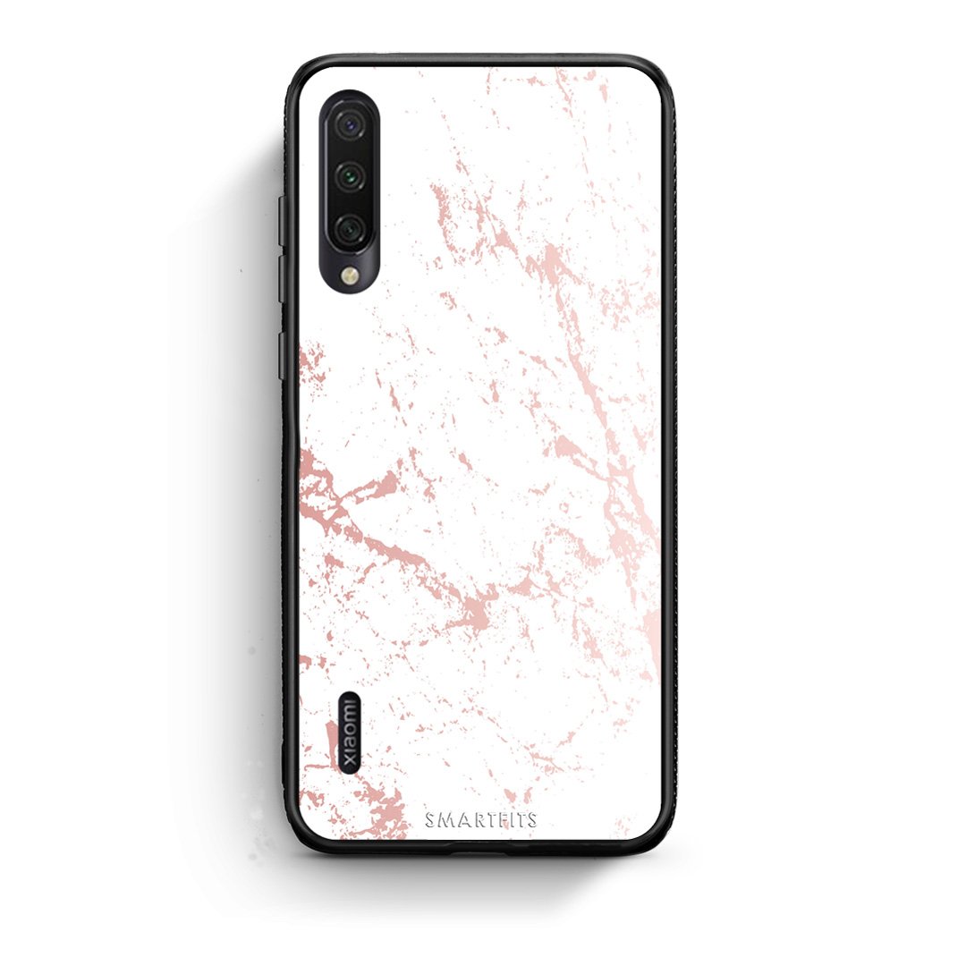116 - Xiaomi Mi A3  Pink Splash Marble case, cover, bumper