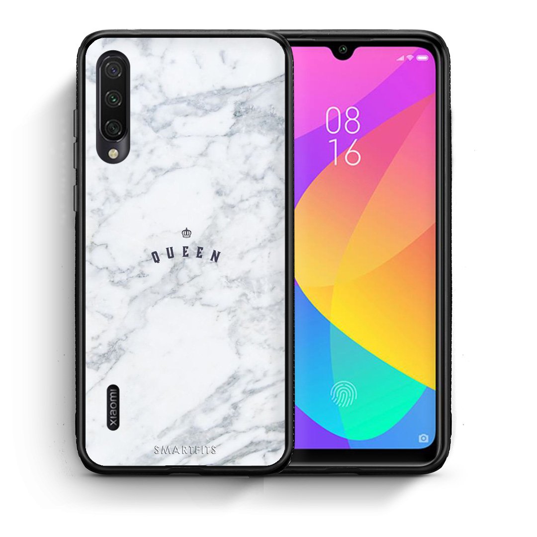 Θήκη Xiaomi Mi A3 Queen Marble από τη Smartfits με σχέδιο στο πίσω μέρος και μαύρο περίβλημα | Xiaomi Mi A3 Queen Marble case with colorful back and black bezels