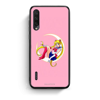 Xiaomi Mi A3 Moon Girl θήκη από τη Smartfits με σχέδιο στο πίσω μέρος και μαύρο περίβλημα | Smartphone case with colorful back and black bezels by Smartfits