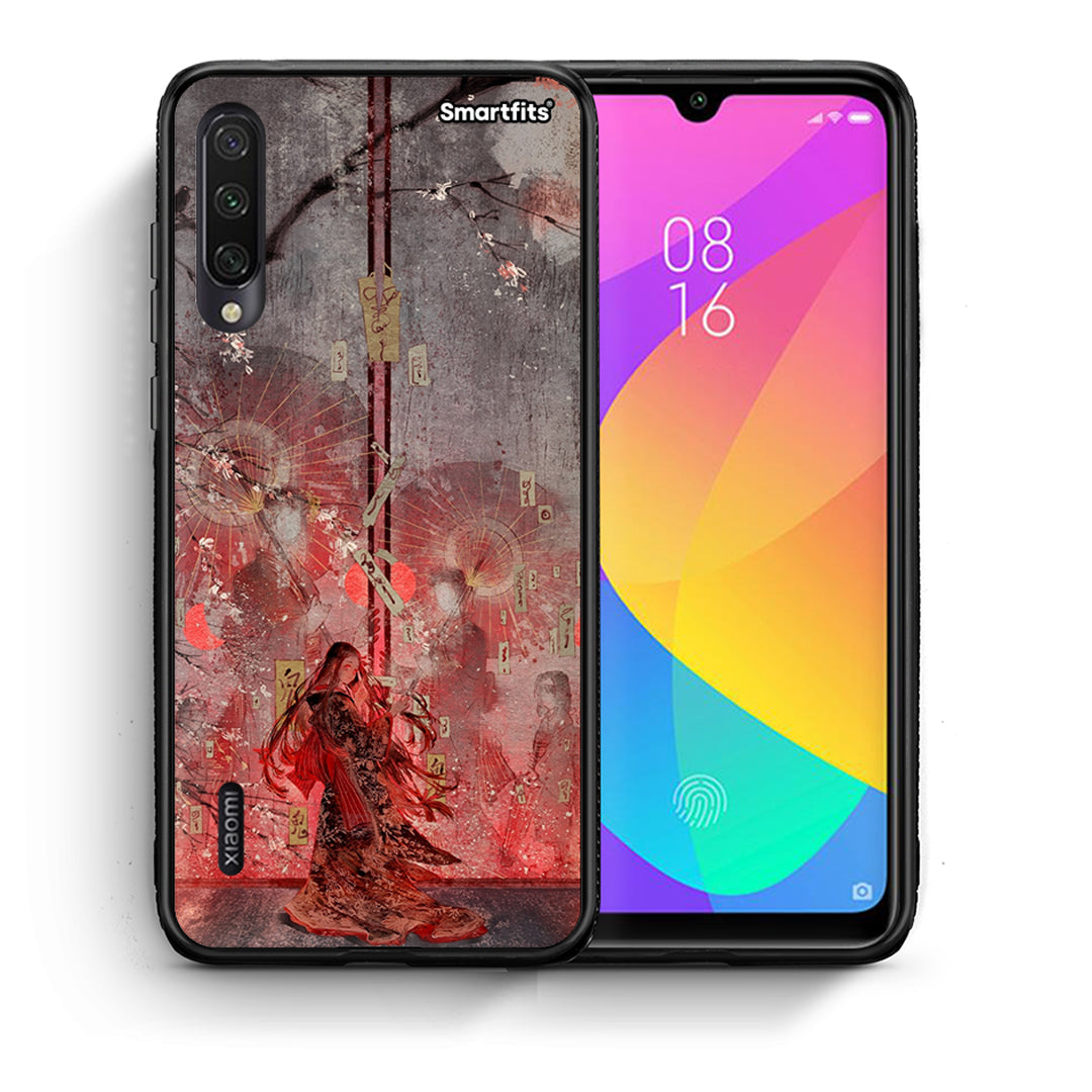 Θήκη Xiaomi Mi A3 Nezuko Kamado από τη Smartfits με σχέδιο στο πίσω μέρος και μαύρο περίβλημα | Xiaomi Mi A3 Nezuko Kamado case with colorful back and black bezels
