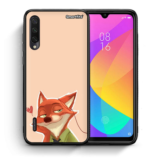 Θήκη Xiaomi Mi A3 Nick Wilde And Judy Hopps Love 1 από τη Smartfits με σχέδιο στο πίσω μέρος και μαύρο περίβλημα | Xiaomi Mi A3 Nick Wilde And Judy Hopps Love 1 case with colorful back and black bezels