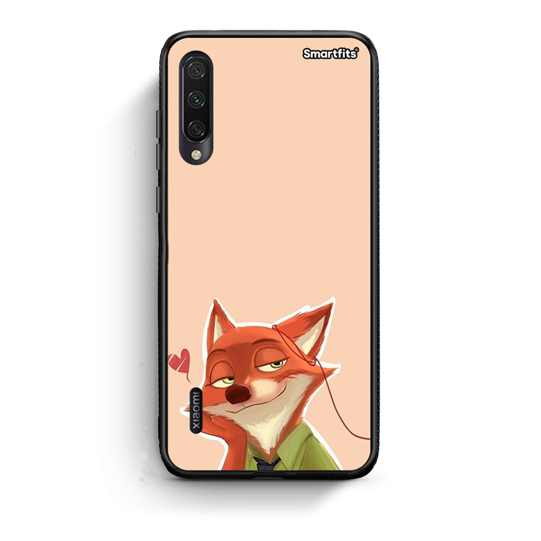 Xiaomi Mi A3 Nick Wilde And Judy Hopps Love 1 θήκη από τη Smartfits με σχέδιο στο πίσω μέρος και μαύρο περίβλημα | Smartphone case with colorful back and black bezels by Smartfits
