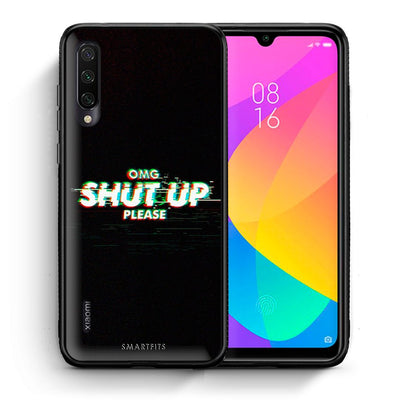 Θήκη Xiaomi Mi A3 OMG ShutUp από τη Smartfits με σχέδιο στο πίσω μέρος και μαύρο περίβλημα | Xiaomi Mi A3 OMG ShutUp case with colorful back and black bezels