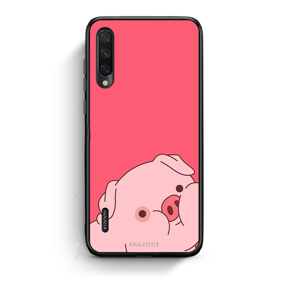 Xiaomi Mi A3 Pig Love 1 Θήκη Αγίου Βαλεντίνου από τη Smartfits με σχέδιο στο πίσω μέρος και μαύρο περίβλημα | Smartphone case with colorful back and black bezels by Smartfits