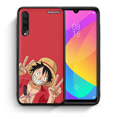 Θήκη Xiaomi Mi A3 Pirate Luffy από τη Smartfits με σχέδιο στο πίσω μέρος και μαύρο περίβλημα | Xiaomi Mi A3 Pirate Luffy case with colorful back and black bezels