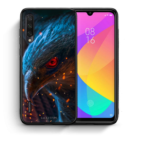 Θήκη Xiaomi Mi A3 Eagle PopArt από τη Smartfits με σχέδιο στο πίσω μέρος και μαύρο περίβλημα | Xiaomi Mi A3 Eagle PopArt case with colorful back and black bezels