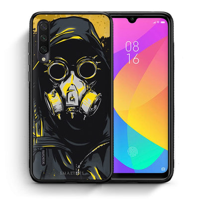 Θήκη Xiaomi Mi A3 Mask PopArt από τη Smartfits με σχέδιο στο πίσω μέρος και μαύρο περίβλημα | Xiaomi Mi A3 Mask PopArt case with colorful back and black bezels
