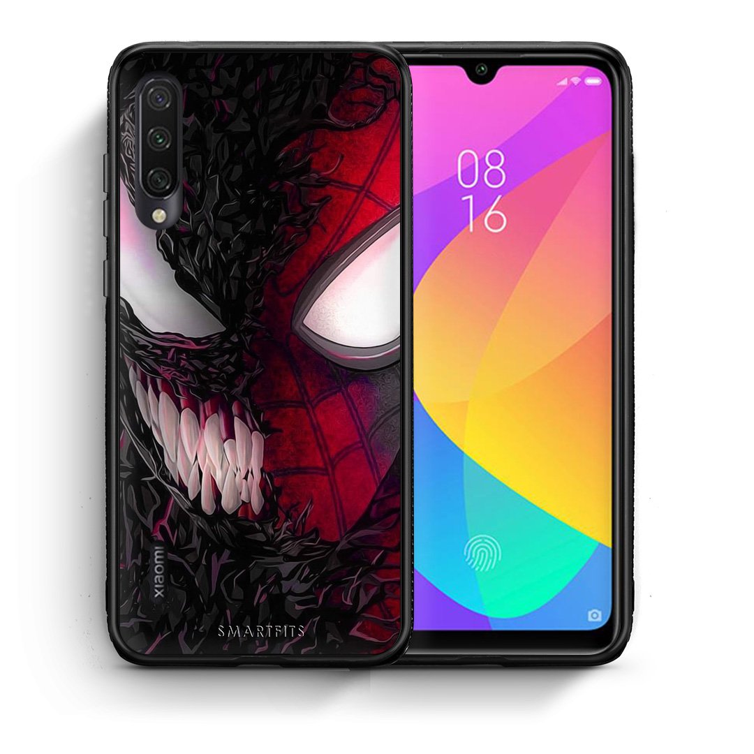 Θήκη Xiaomi Mi A3 SpiderVenom PopArt από τη Smartfits με σχέδιο στο πίσω μέρος και μαύρο περίβλημα | Xiaomi Mi A3 SpiderVenom PopArt case with colorful back and black bezels