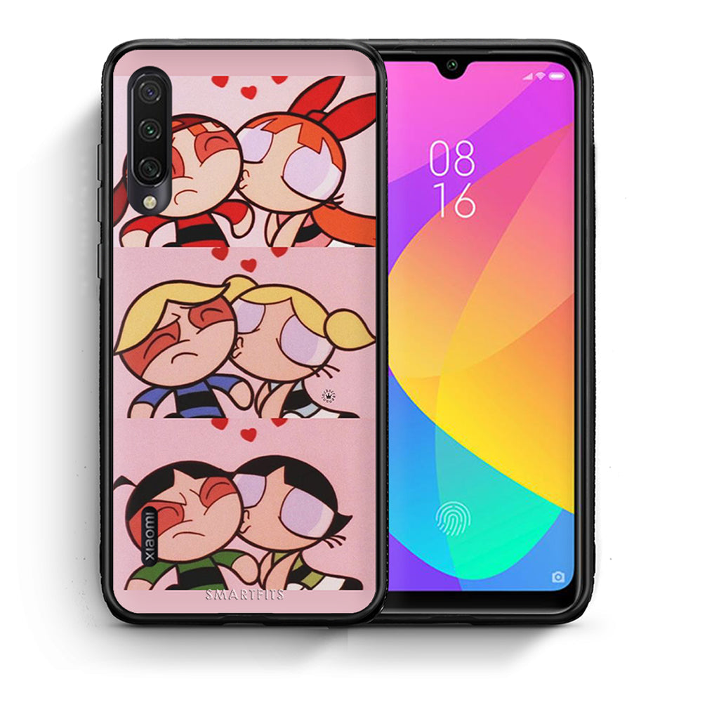 Θήκη Αγίου Βαλεντίνου Xiaomi Mi A3 Puff Love από τη Smartfits με σχέδιο στο πίσω μέρος και μαύρο περίβλημα | Xiaomi Mi A3 Puff Love case with colorful back and black bezels