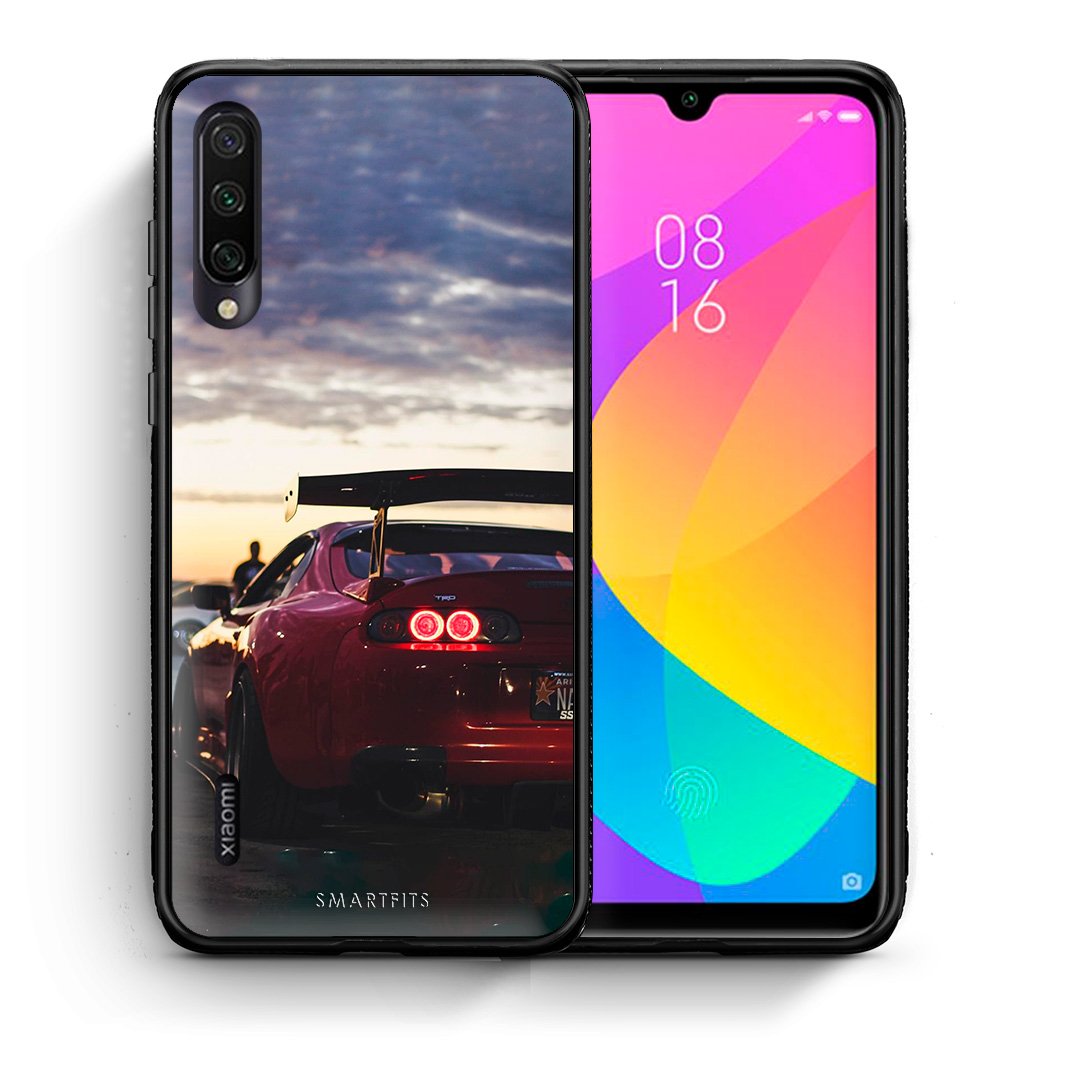 Θήκη Xiaomi Mi A3 Racing Supra από τη Smartfits με σχέδιο στο πίσω μέρος και μαύρο περίβλημα | Xiaomi Mi A3 Racing Supra case with colorful back and black bezels