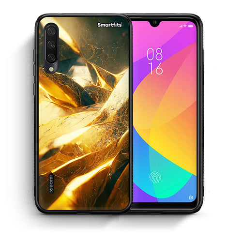 Θήκη Xiaomi Mi A3 Real Gold από τη Smartfits με σχέδιο στο πίσω μέρος και μαύρο περίβλημα | Xiaomi Mi A3 Real Gold case with colorful back and black bezels