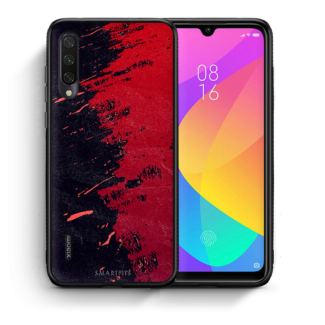 Θήκη Αγίου Βαλεντίνου Xiaomi Mi A3 Red Paint από τη Smartfits με σχέδιο στο πίσω μέρος και μαύρο περίβλημα | Xiaomi Mi A3 Red Paint case with colorful back and black bezels