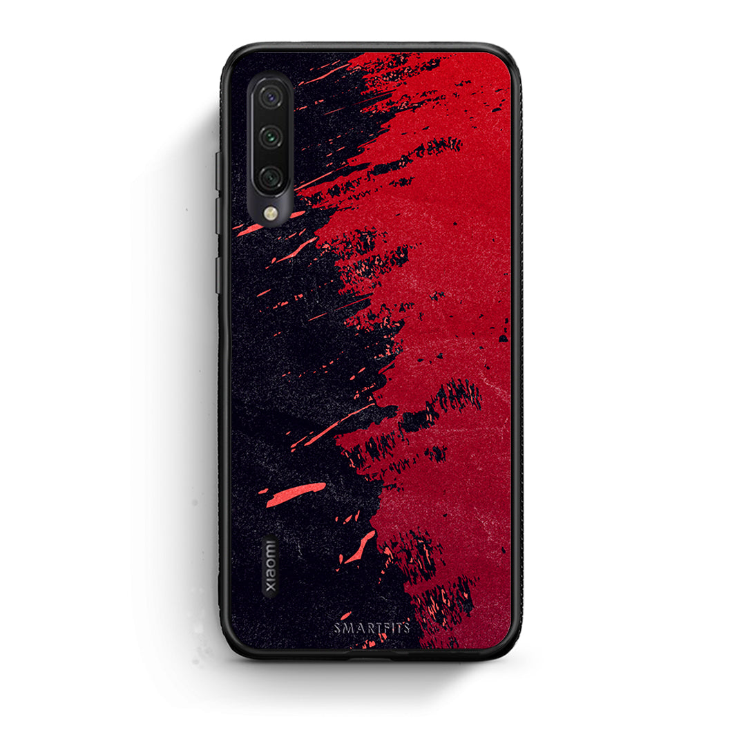 Xiaomi Mi A3 Red Paint Θήκη Αγίου Βαλεντίνου από τη Smartfits με σχέδιο στο πίσω μέρος και μαύρο περίβλημα | Smartphone case with colorful back and black bezels by Smartfits