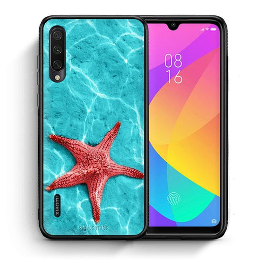 Θήκη Xiaomi Mi A3 Red Starfish από τη Smartfits με σχέδιο στο πίσω μέρος και μαύρο περίβλημα | Xiaomi Mi A3 Red Starfish case with colorful back and black bezels