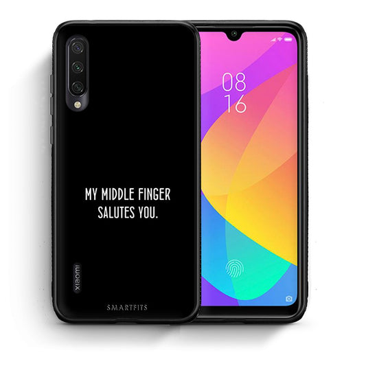 Θήκη Xiaomi Mi A3 Salute από τη Smartfits με σχέδιο στο πίσω μέρος και μαύρο περίβλημα | Xiaomi Mi A3 Salute case with colorful back and black bezels