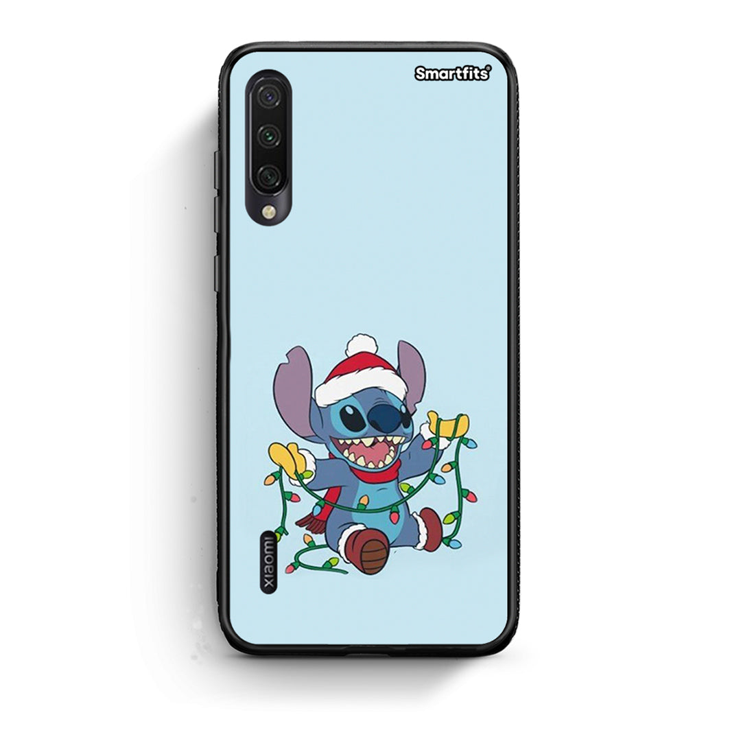 Xiaomi Mi A3 Santa Stich θήκη από τη Smartfits με σχέδιο στο πίσω μέρος και μαύρο περίβλημα | Smartphone case with colorful back and black bezels by Smartfits