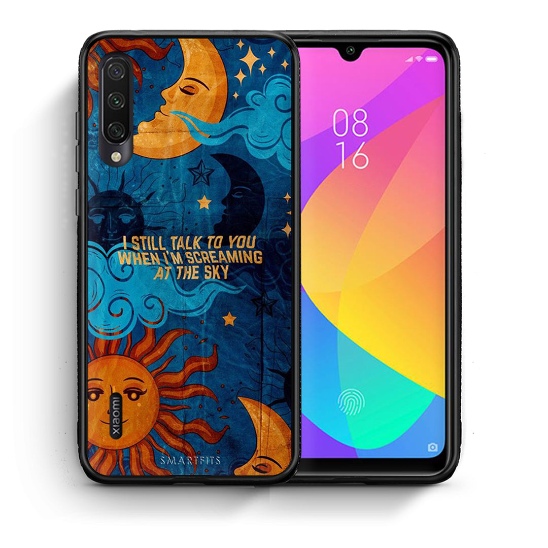 Θήκη Xiaomi Mi A3 Screaming Sky από τη Smartfits με σχέδιο στο πίσω μέρος και μαύρο περίβλημα | Xiaomi Mi A3 Screaming Sky case with colorful back and black bezels