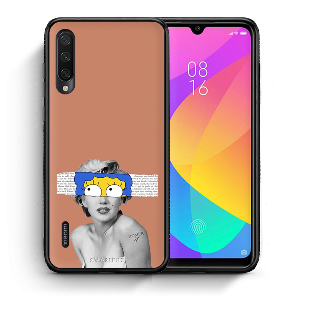 Θήκη Xiaomi Mi A3 Sim Merilyn από τη Smartfits με σχέδιο στο πίσω μέρος και μαύρο περίβλημα | Xiaomi Mi A3 Sim Merilyn case with colorful back and black bezels