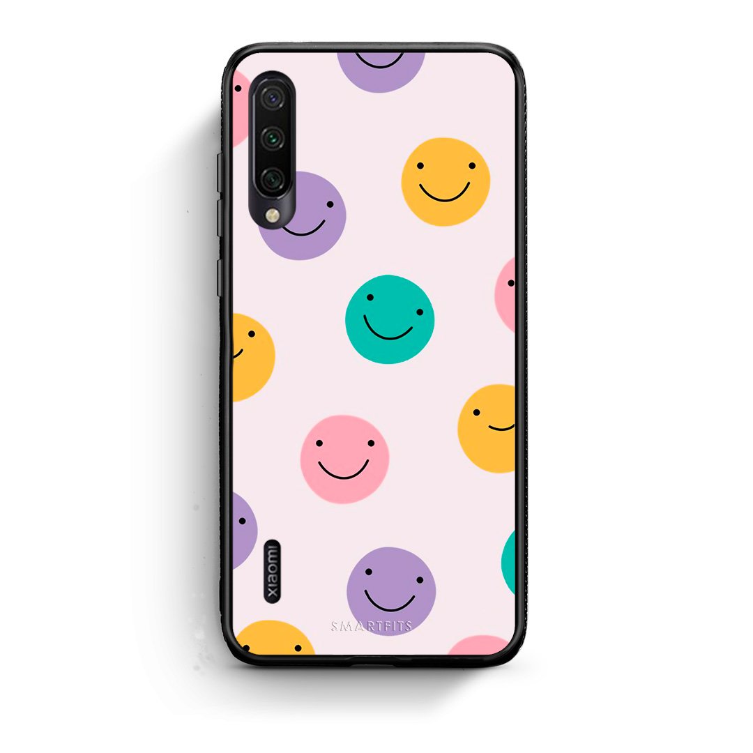Xiaomi Mi A3 Smiley Faces θήκη από τη Smartfits με σχέδιο στο πίσω μέρος και μαύρο περίβλημα | Smartphone case with colorful back and black bezels by Smartfits