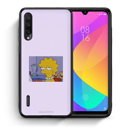 Θήκη Xiaomi Mi A3 So Happy από τη Smartfits με σχέδιο στο πίσω μέρος και μαύρο περίβλημα | Xiaomi Mi A3 So Happy case with colorful back and black bezels