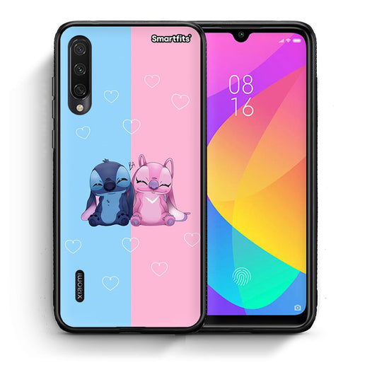 Θήκη Xiaomi Mi A3 Stitch And Angel από τη Smartfits με σχέδιο στο πίσω μέρος και μαύρο περίβλημα | Xiaomi Mi A3 Stitch And Angel case with colorful back and black bezels