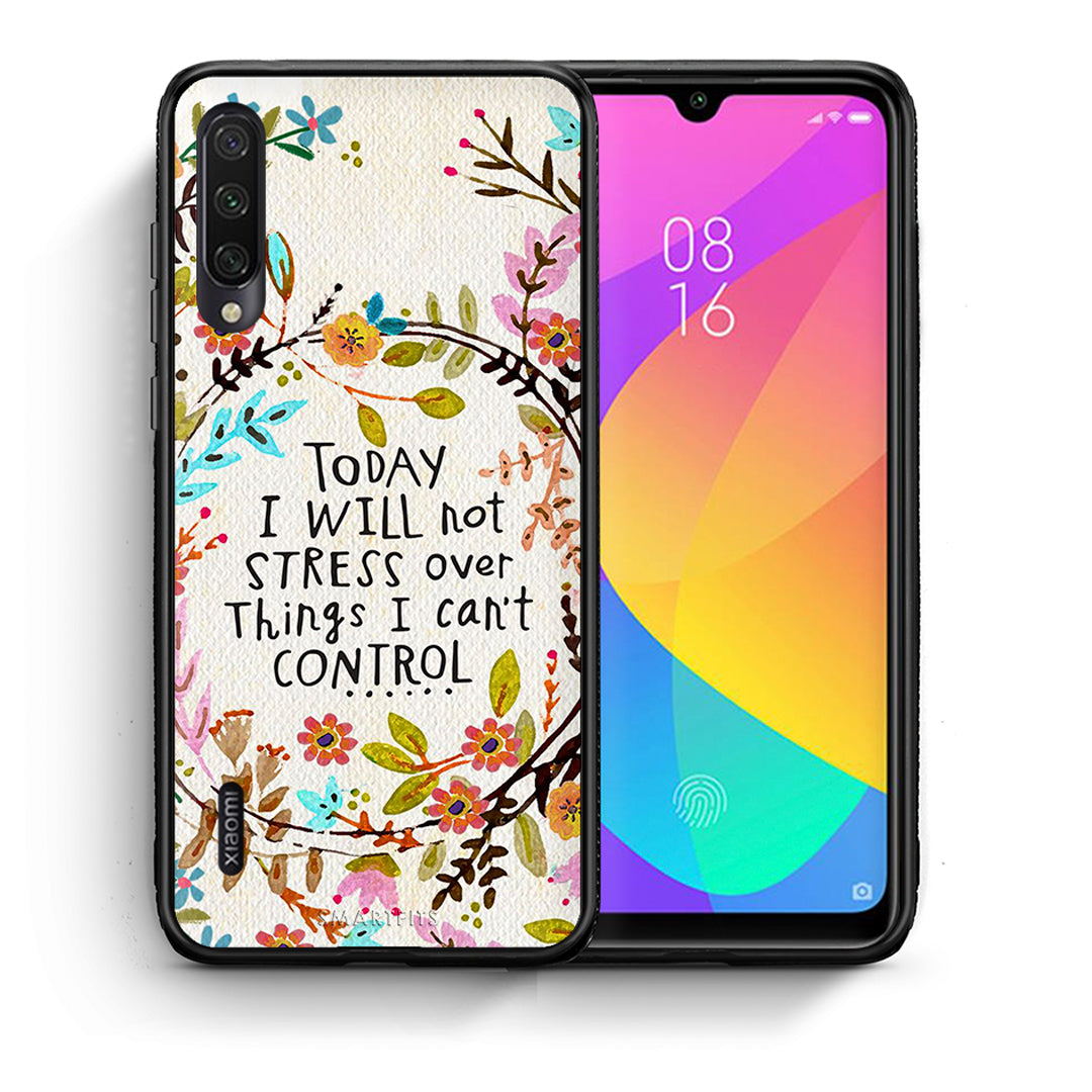 Θήκη Xiaomi Mi A3 Stress Over από τη Smartfits με σχέδιο στο πίσω μέρος και μαύρο περίβλημα | Xiaomi Mi A3 Stress Over case with colorful back and black bezels