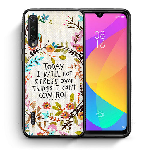 Θήκη Xiaomi Mi A3 Stress Over από τη Smartfits με σχέδιο στο πίσω μέρος και μαύρο περίβλημα | Xiaomi Mi A3 Stress Over case with colorful back and black bezels