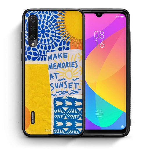 Θήκη Xiaomi Mi A3 Sunset Memories από τη Smartfits με σχέδιο στο πίσω μέρος και μαύρο περίβλημα | Xiaomi Mi A3 Sunset Memories case with colorful back and black bezels