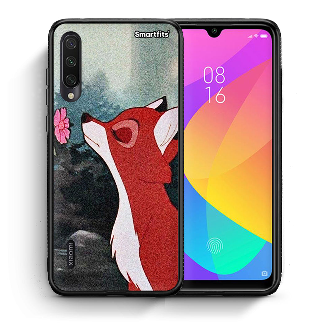 Θήκη Xiaomi Mi A3 Tod And Vixey Love 2 από τη Smartfits με σχέδιο στο πίσω μέρος και μαύρο περίβλημα | Xiaomi Mi A3 Tod And Vixey Love 2 case with colorful back and black bezels