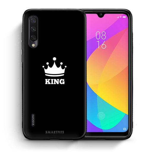 Θήκη Xiaomi Mi A3 King Valentine από τη Smartfits με σχέδιο στο πίσω μέρος και μαύρο περίβλημα | Xiaomi Mi A3 King Valentine case with colorful back and black bezels
