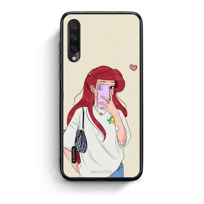 Xiaomi Mi A3 Walking Mermaid Θήκη από τη Smartfits με σχέδιο στο πίσω μέρος και μαύρο περίβλημα | Smartphone case with colorful back and black bezels by Smartfits