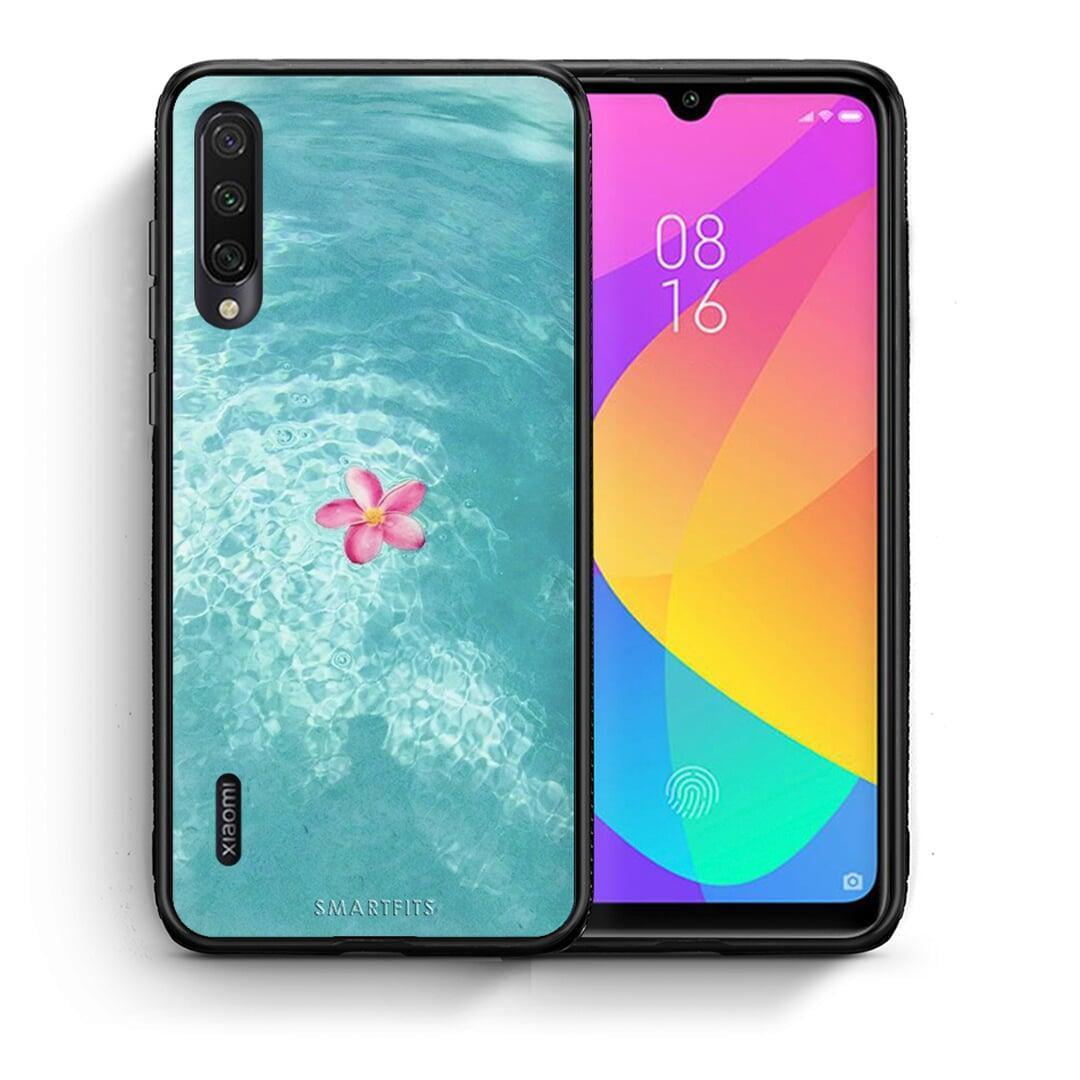 Θήκη Xiaomi Mi A3 Water Flower από τη Smartfits με σχέδιο στο πίσω μέρος και μαύρο περίβλημα | Xiaomi Mi A3 Water Flower case with colorful back and black bezels