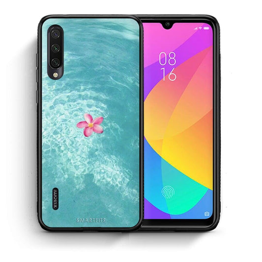 Θήκη Xiaomi Mi A3 Water Flower από τη Smartfits με σχέδιο στο πίσω μέρος και μαύρο περίβλημα | Xiaomi Mi A3 Water Flower case with colorful back and black bezels