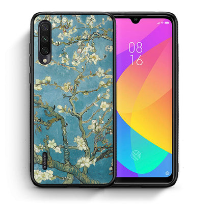 Θήκη Xiaomi Mi A3 White Blossoms από τη Smartfits με σχέδιο στο πίσω μέρος και μαύρο περίβλημα | Xiaomi Mi A3 White Blossoms case with colorful back and black bezels
