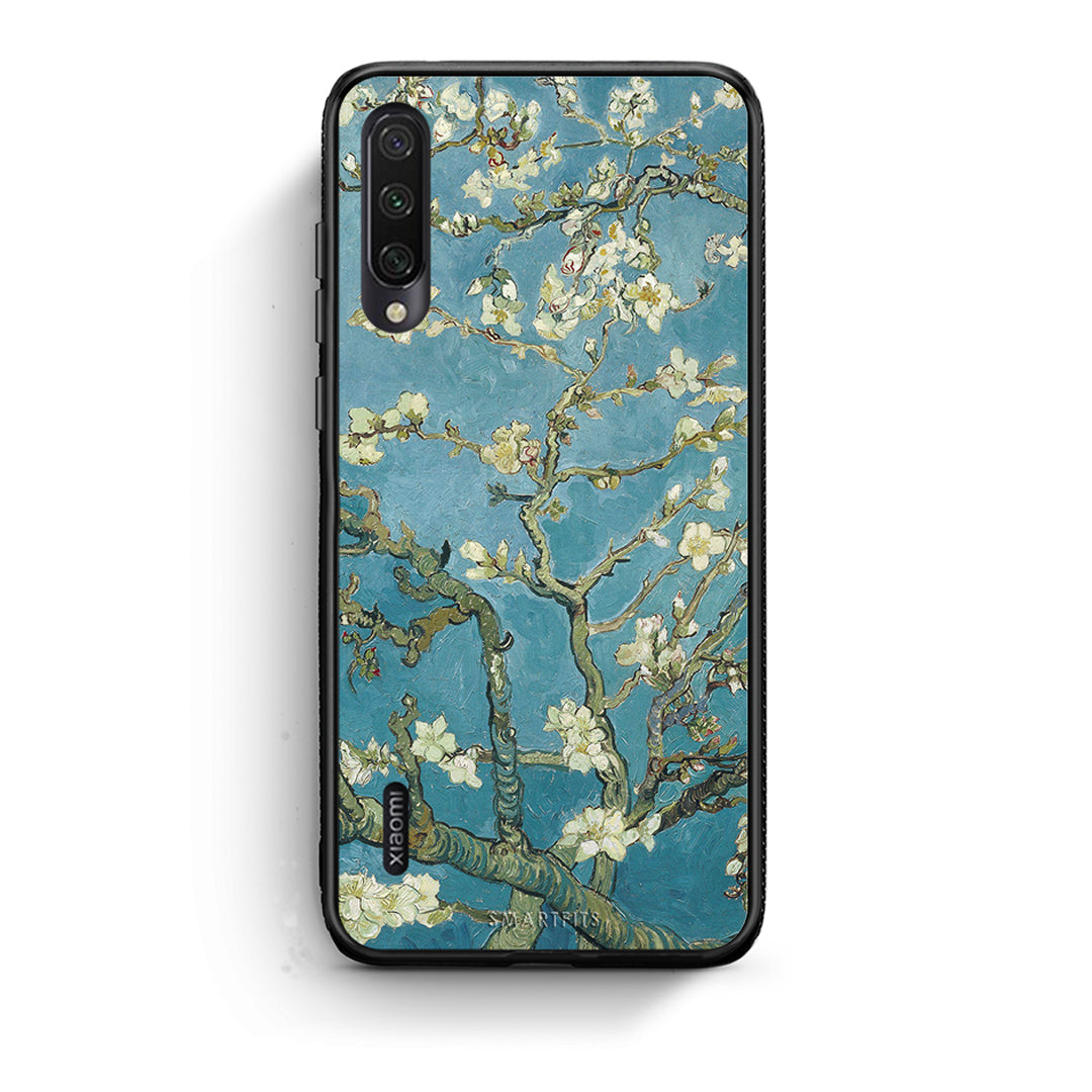 Xiaomi Mi A3 White Blossoms θήκη από τη Smartfits με σχέδιο στο πίσω μέρος και μαύρο περίβλημα | Smartphone case with colorful back and black bezels by Smartfits
