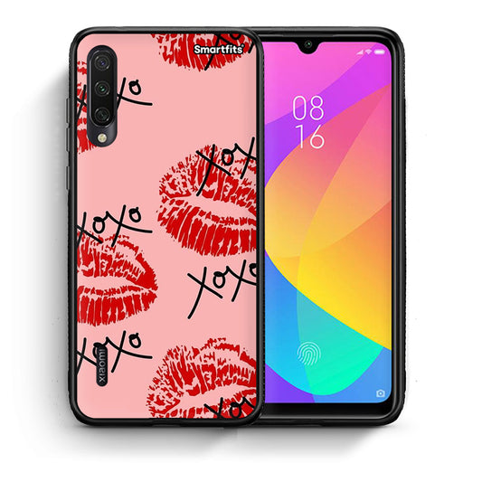 Θήκη Xiaomi Mi A3 XOXO Lips από τη Smartfits με σχέδιο στο πίσω μέρος και μαύρο περίβλημα | Xiaomi Mi A3 XOXO Lips case with colorful back and black bezels