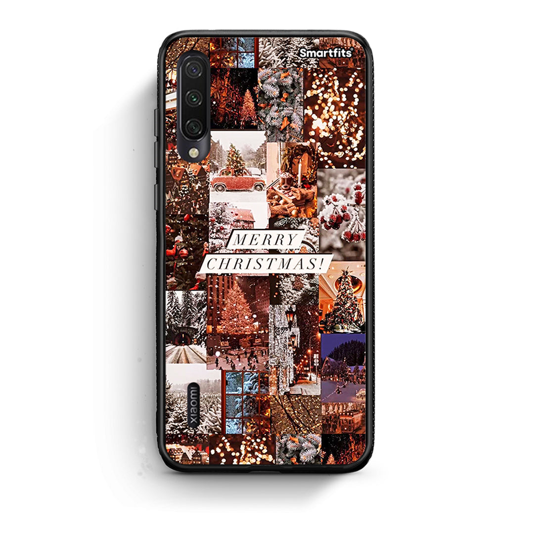 Xiaomi Mi A3 Xmas Collage θήκη από τη Smartfits με σχέδιο στο πίσω μέρος και μαύρο περίβλημα | Smartphone case with colorful back and black bezels by Smartfits