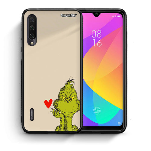 Θήκη Xiaomi Mi A3 Xmas Grinch από τη Smartfits με σχέδιο στο πίσω μέρος και μαύρο περίβλημα | Xiaomi Mi A3 Xmas Grinch case with colorful back and black bezels