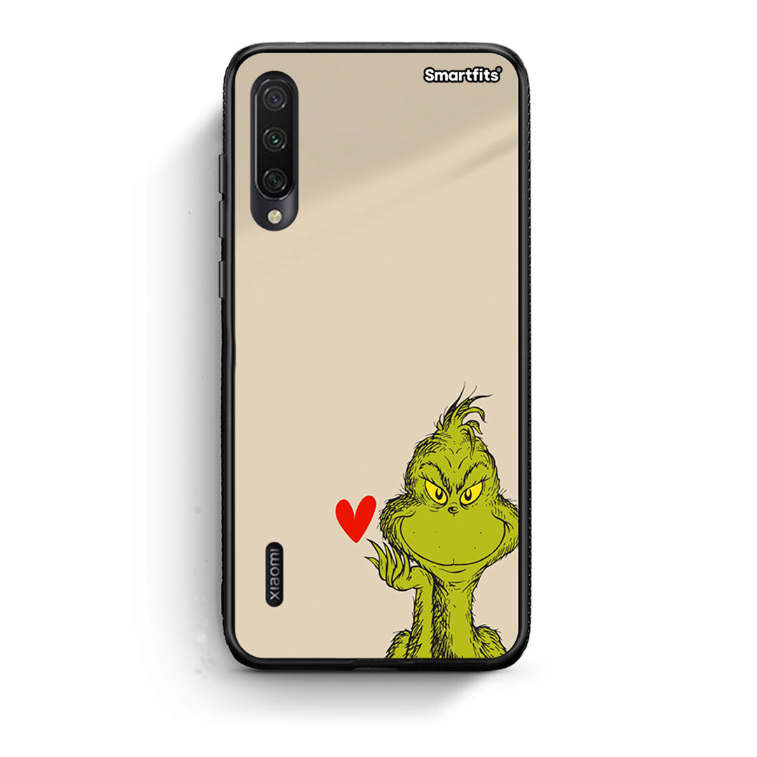 Xiaomi Mi A3 Xmas Grinch θήκη από τη Smartfits με σχέδιο στο πίσω μέρος και μαύρο περίβλημα | Smartphone case with colorful back and black bezels by Smartfits
