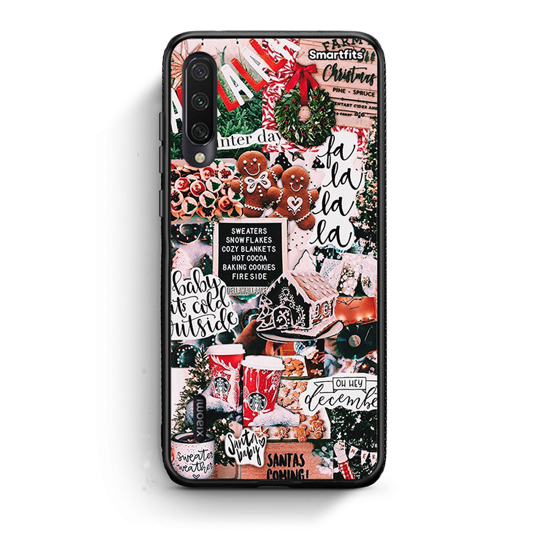 Xiaomi Mi A3 Xmas Habbits θήκη από τη Smartfits με σχέδιο στο πίσω μέρος και μαύρο περίβλημα | Smartphone case with colorful back and black bezels by Smartfits