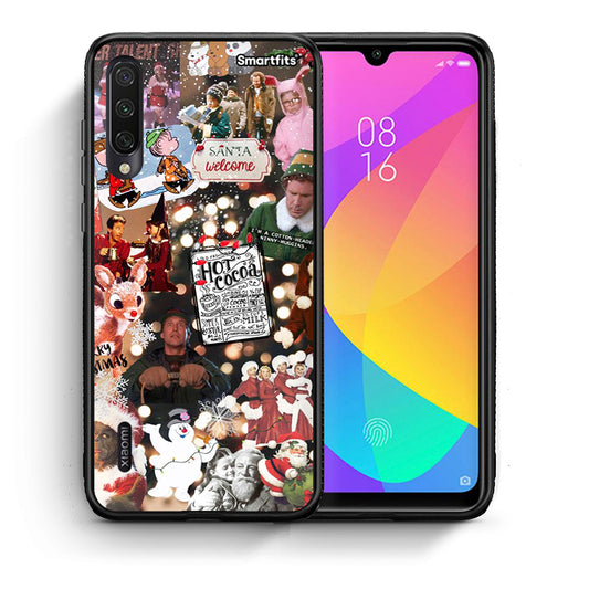 Θήκη Xiaomi Mi A3 Xmas Movies από τη Smartfits με σχέδιο στο πίσω μέρος και μαύρο περίβλημα | Xiaomi Mi A3 Xmas Movies case with colorful back and black bezels