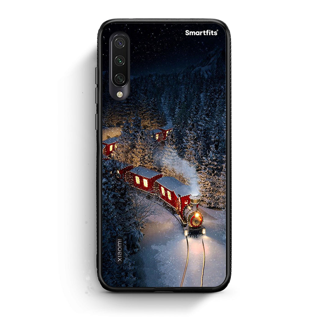 Xiaomi Mi A3 Xmas Train θήκη από τη Smartfits με σχέδιο στο πίσω μέρος και μαύρο περίβλημα | Smartphone case with colorful back and black bezels by Smartfits