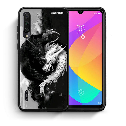 Θήκη Xiaomi Mi A3 Yin Yang από τη Smartfits με σχέδιο στο πίσω μέρος και μαύρο περίβλημα | Xiaomi Mi A3 Yin Yang case with colorful back and black bezels
